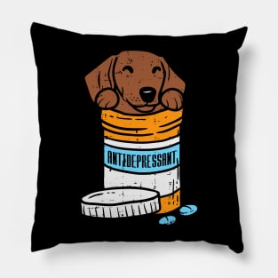 antidepressant cute dachshund Pillow