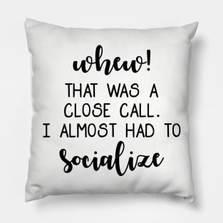 Whew! I almost had to socialize Pillow