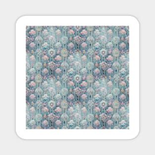 Baby Blue and Baby Pink Rococo No. 4 Magnet