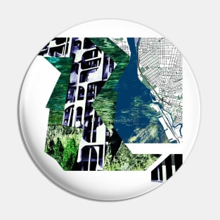 city map in urban brutalism collage photo architectural wallpaper Pin