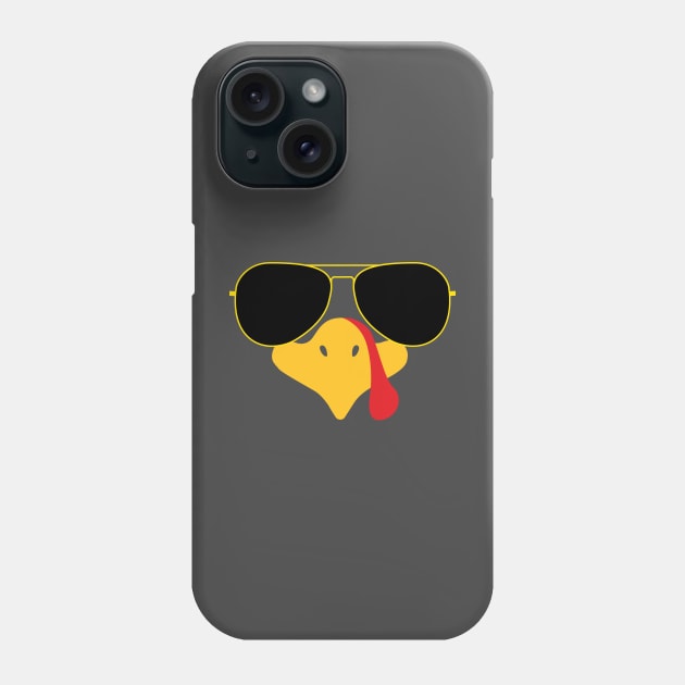 Cool Turkey Face With Sunglasses Funny Thanksgiving for Men Phone Case by Just Me Store
