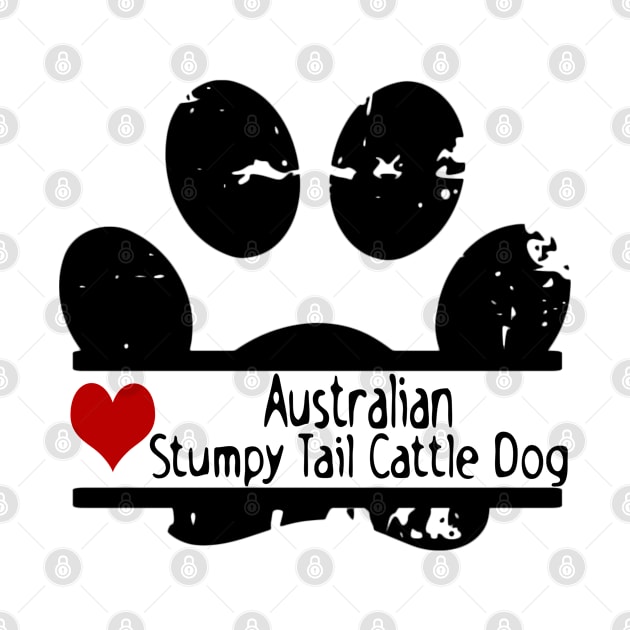 Australian Stumpy Tail Cattle dog paw print by artsytee