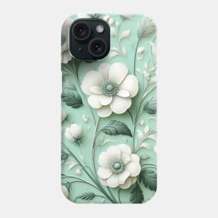 White Flowers Phone Case