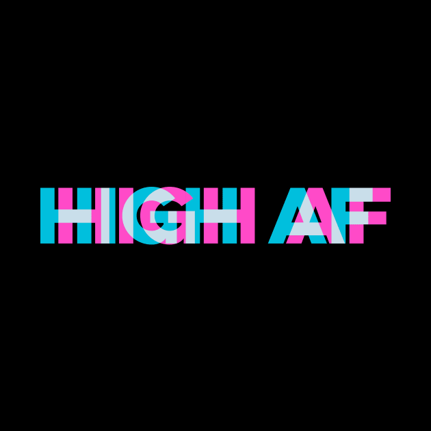 High AF Trippy & Cool Optical Illusion Text Design by PerttyShirty