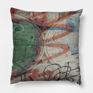 Art on Colorful Wall Pillow