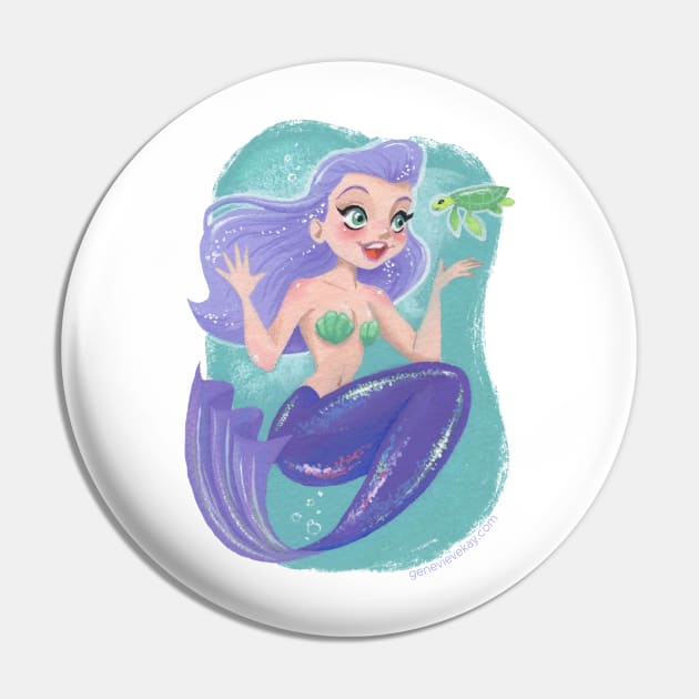 Cheerful Mermaid Pin by GenevieveKay