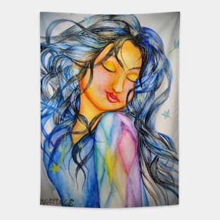 Wind in my hair Tapestry