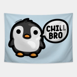 Chonky Penguin - Chill Bro Tapestry
