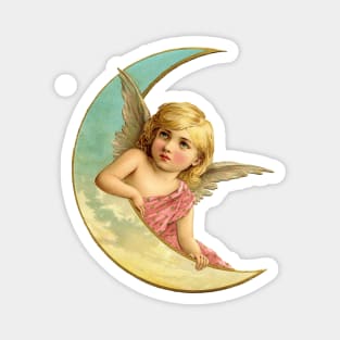 Vintage Moon Angel Magnet
