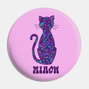 Cool Cat Miaow Pin