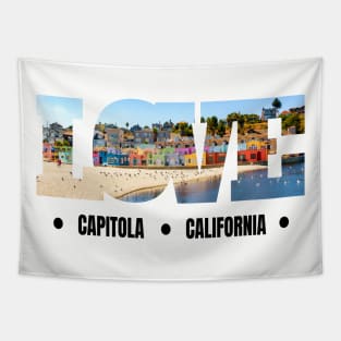 Capitola California Love Design Tapestry