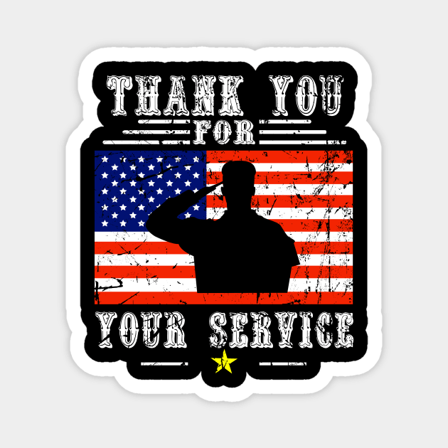 veterans day thank you for your service Magnet by Barnard