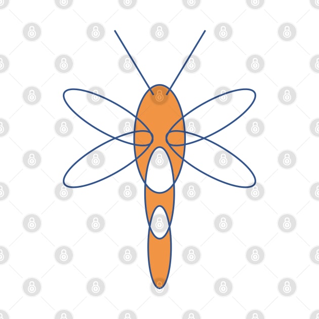 Orange Dragonfly by The E Hive Design