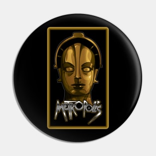 Metropolis, 1927, film, Fritz Lang, maria, robot Pin