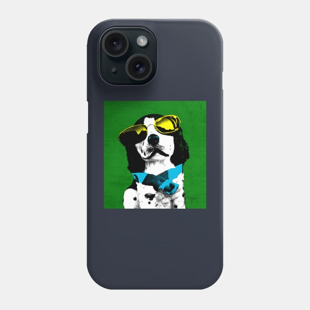 FUNNY DOG POP ART BLUE GREEN Phone Case by NYWA-ART-PROJECT