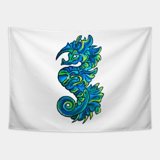 Tribal Seahorse Art Tapestry