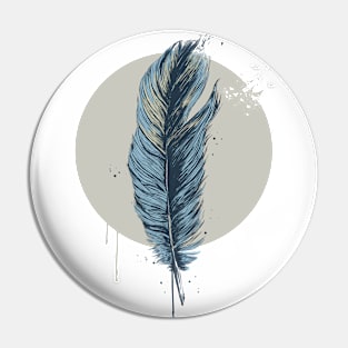 Feather in a circle Pin