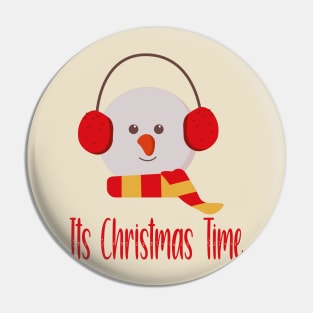 It's Christmas Time for the Cute Snowman Pin