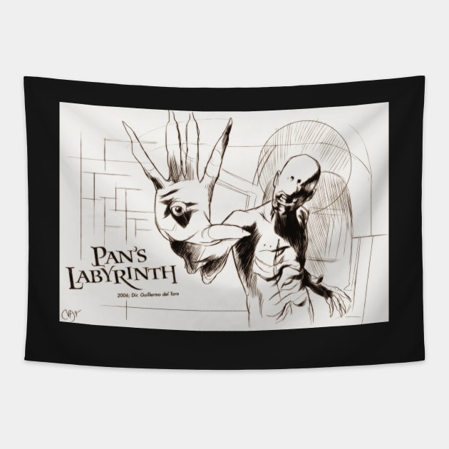 Pan's Labyrinth, El Laberinto Del Fauno Tapestry by deimos-remus