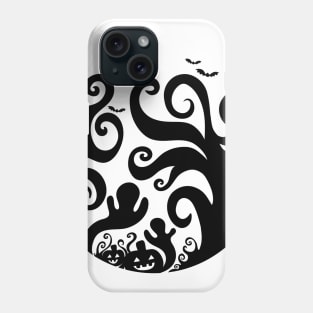 Spooky Trees, Ghosts and Pumpkins, made by EndlessEmporium Phone Case