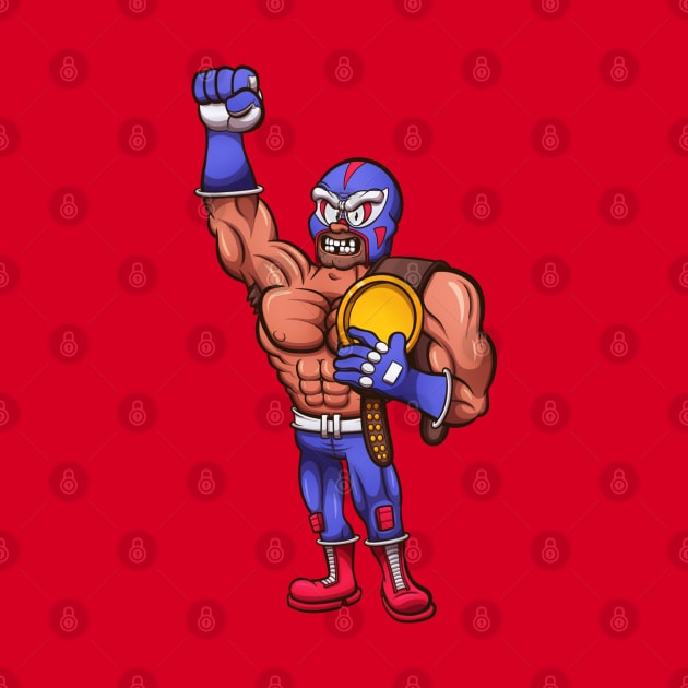 Cartoon Mexican Wrestler by TheMaskedTooner