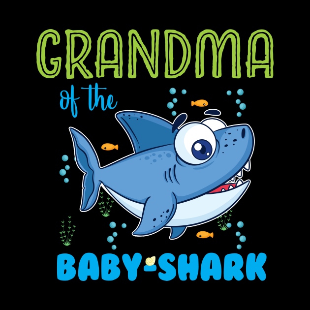 GRANDMA of the Baby-Shark - Grandma Of The Baby Shark - Pillow | TeePublic
