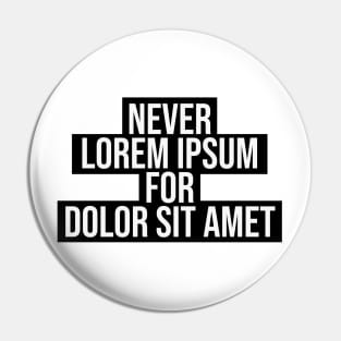 Funny lorem ipsum typography Pin