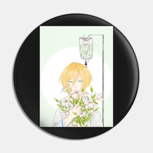 White lilies Pin