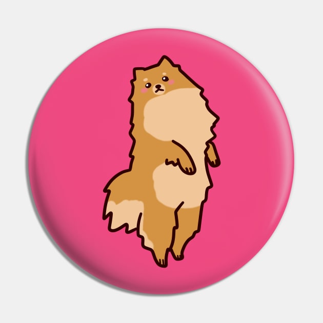 Kawaii Pomeranian Standing Pin by saradaboru