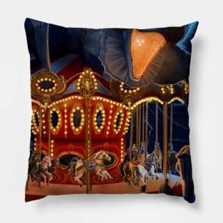 Terrifying Carousel Pillow