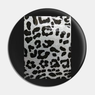 Cheetah Print in Black and Silver Pin