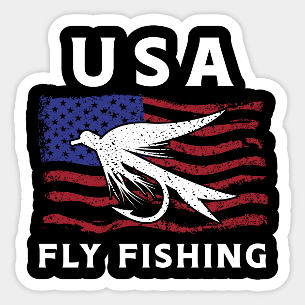 USA Fly Fishing - Fly Fishing - Sticker
