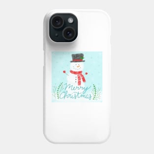 Merry Christmas Snowman Phone Case