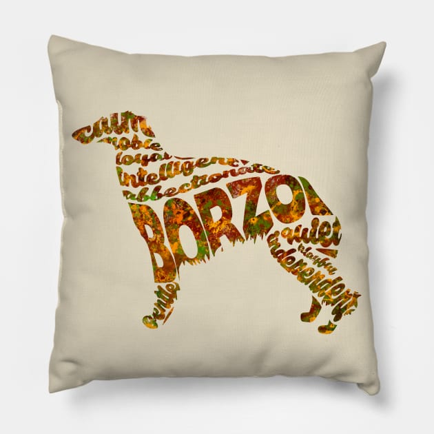 Borzoi Pillow by inspirowl