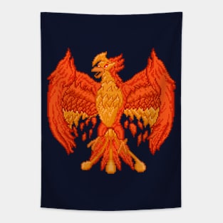 Pixelart Phoenix Tapestry