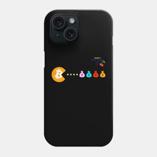 Bitcoin eats Dollar Phone Case