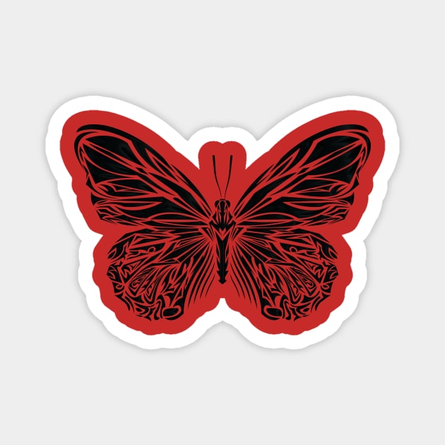 Black butterfly Magnet by PassKoms