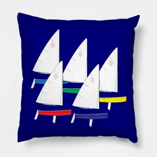 Lehman 12 Sailboats Racing Pillow