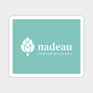 Nadeau Logo Rectangle Teal BG Magnet