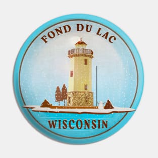 Winter Lighthouse • Fond du Lac, Wisconsin Pin