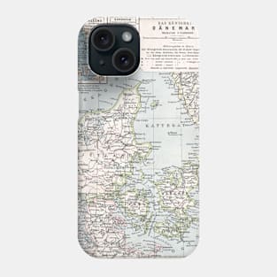 Antique Map of Denmark (aka Danemark or Danmark) Phone Case