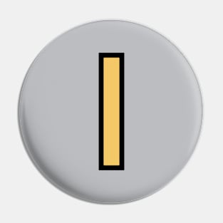 Funky Yellow Letter I Pin