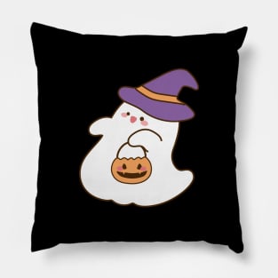 Cute Halloween White Ghost Pillow