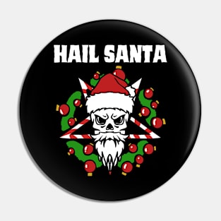 hail santa funny christmas satan santa skull Pin