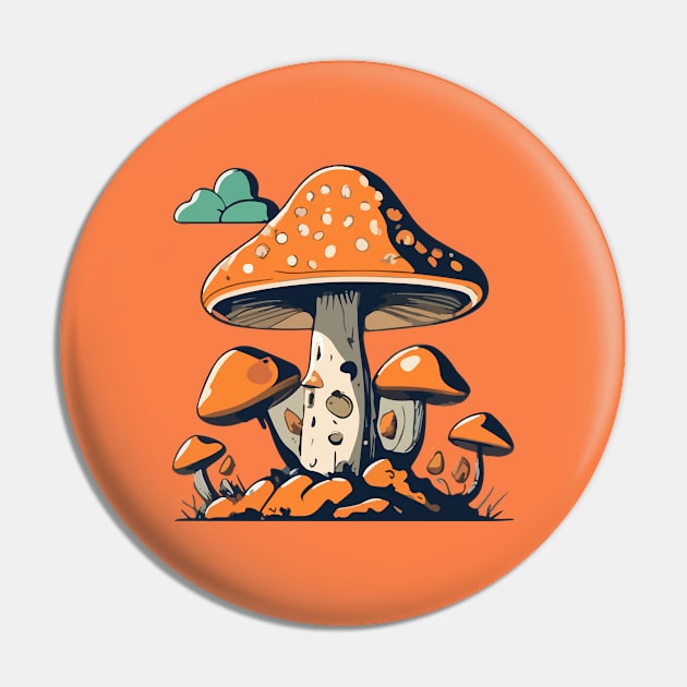 Magic mushrooms Pin by CatCoconut-Art