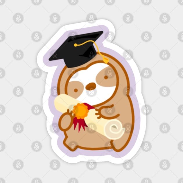 Cute Happy Graduation Sloth Magnet by theslothinme