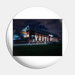 Glasgow Rangers Ibrox Stadium night time Pin