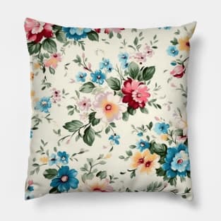 10. Vintage Retro Floral Pattern Artdeco Abstract Delicate Elegance Aesthetic Flowers Spring Pillow