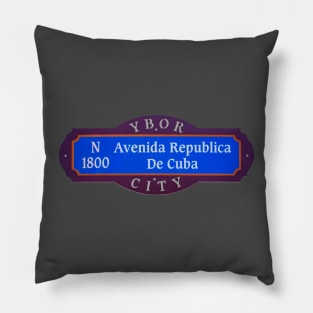 Avenida Republica De Cuba Ybor City Pillow