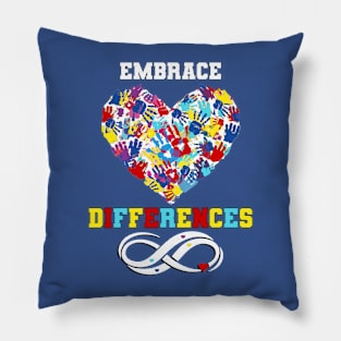 Autism Awareness Embrace Differences Pillow